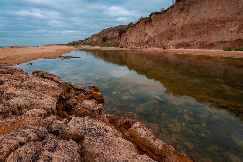 меркулов, николай меркулов, nmerkulov, nmerkulovphotography, пейзаж, море, рассвет, берег, оползень, морское дно, водоросли, вода, песок, отражения, Морское Дно / Seabedphoto preview