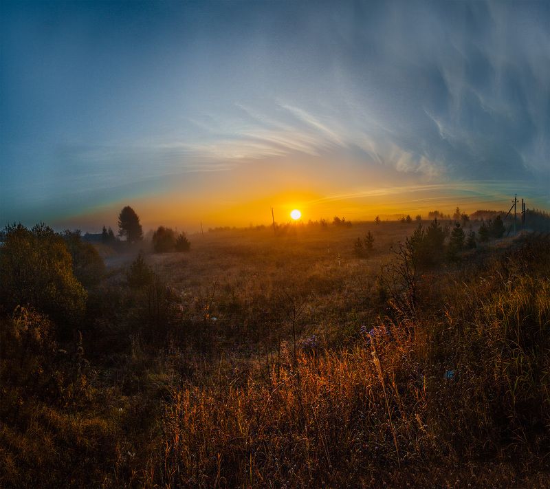 Россия, рассвет, солнце, Иваново, Лежнево,  Пламенный светphoto preview