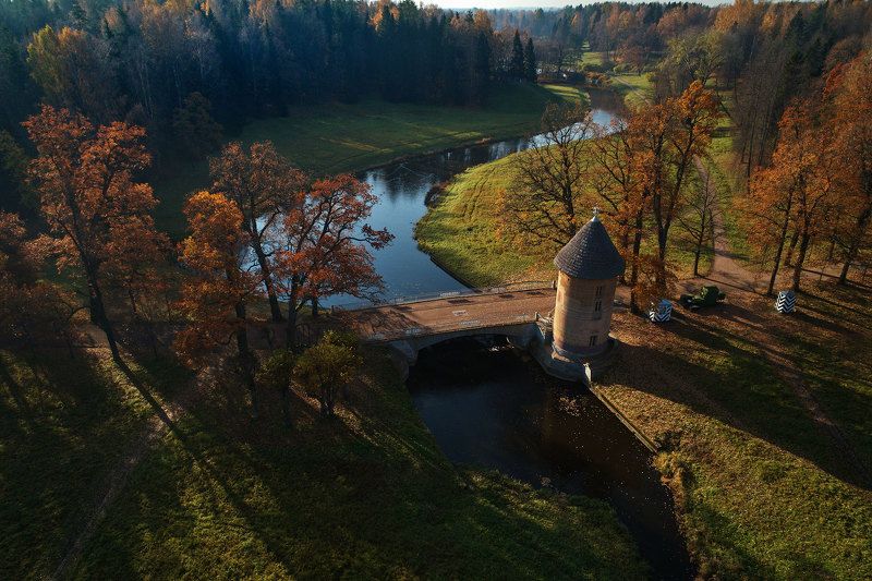 пейзаж, павловск, золотая осень, dji phantom 4 pro Павловск. Осеннее утро.photo preview