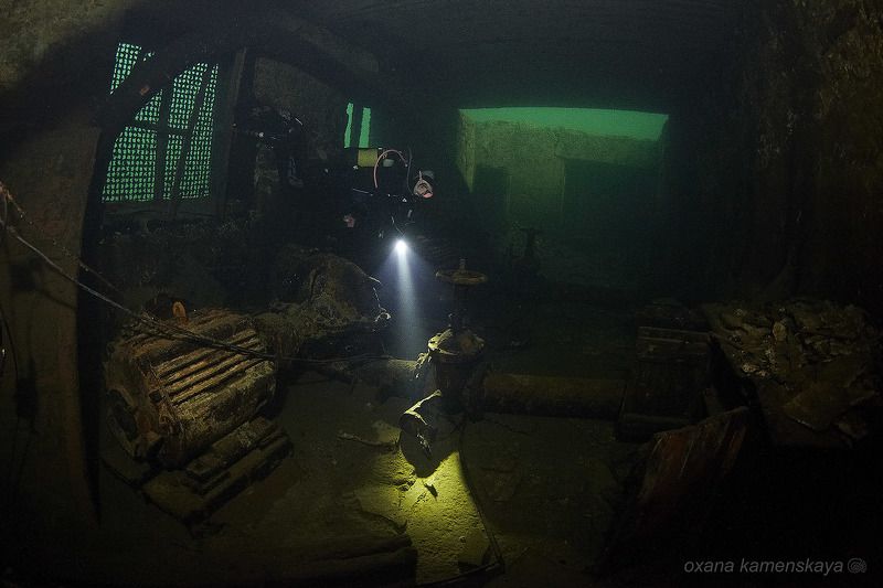 underwater wreck diver mine rummu Насоснаяphoto preview