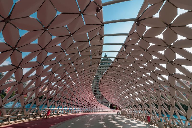 астана, пешеходный мост, мост, городской мотив *** фото превью