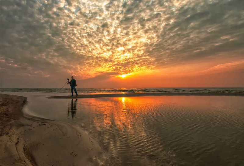 sunset,sea,sky Sunset goldphoto preview