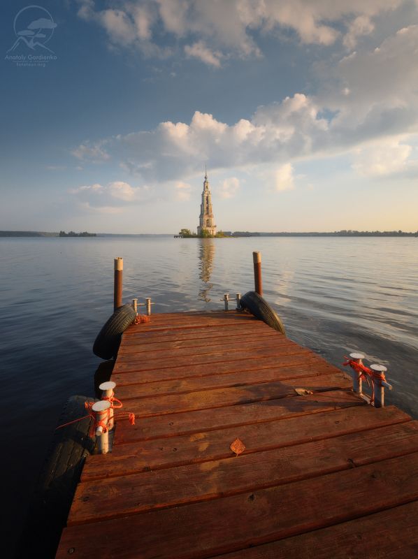 пейзаж, природа, река, россия, рассвет Калязинphoto preview