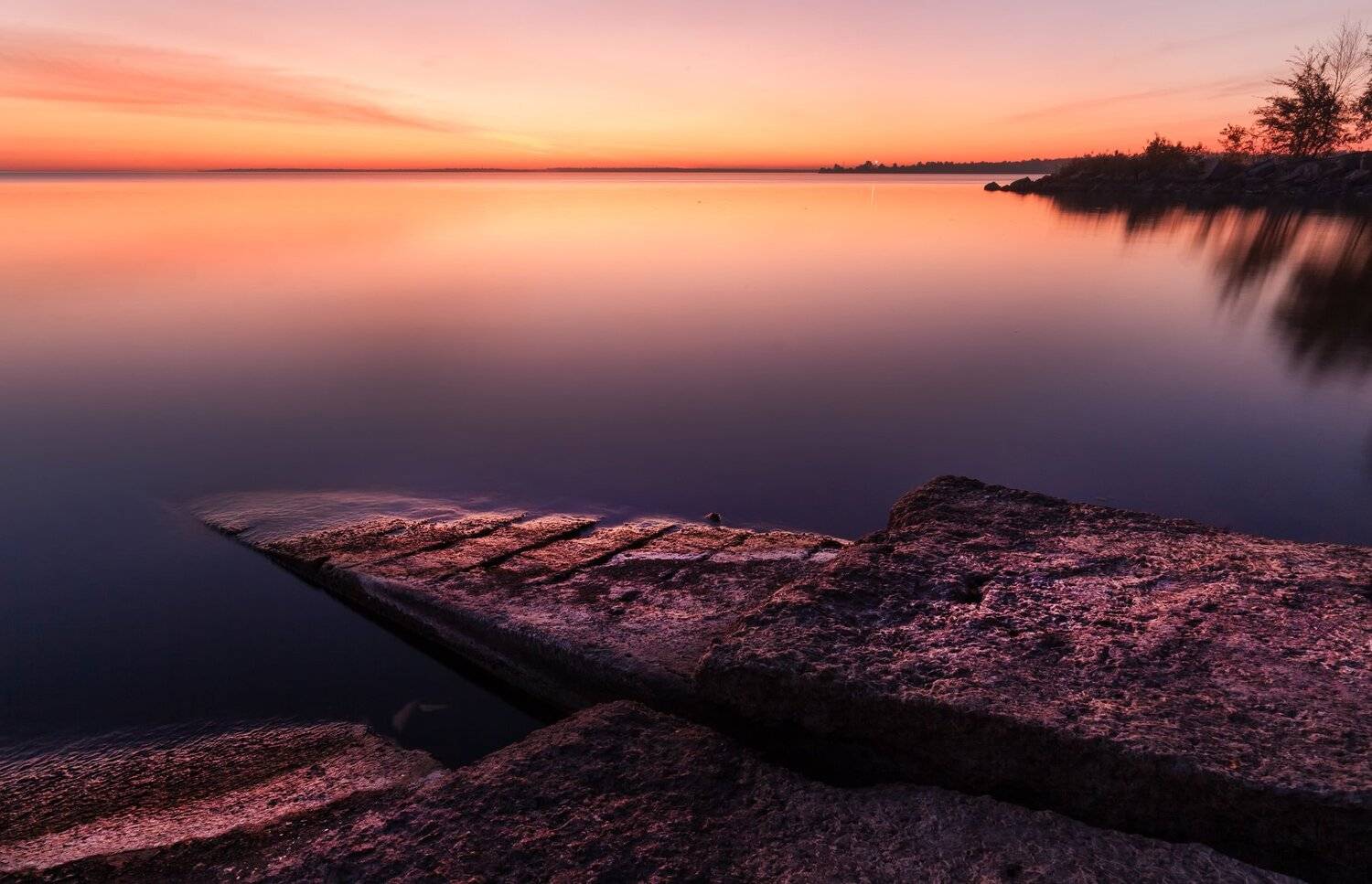 вода, осень, облака, октябрь, ночь, закат, краски, , Никита Сердечный