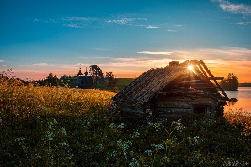 кенозеро, север, природа, россия, глубинка, зодчество, деревня, рассвет Рассветphoto preview