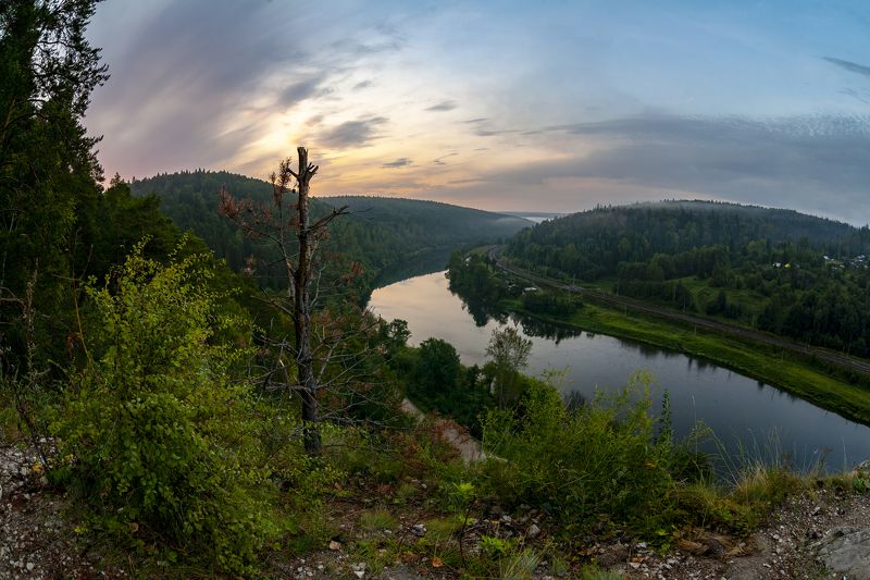 урал, пермский край, река сылва камень Ермак, перед рассветомphoto preview