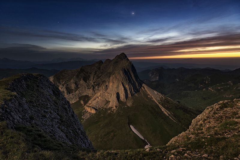 закат, большой тхач, малый тхач, асбестная, горы, пейзаж, рассвет, кавказ, адыгея, радуга, ачешбоки, облака, ночь, заповедник, Западный Ачешбок, в лунном светеphoto preview