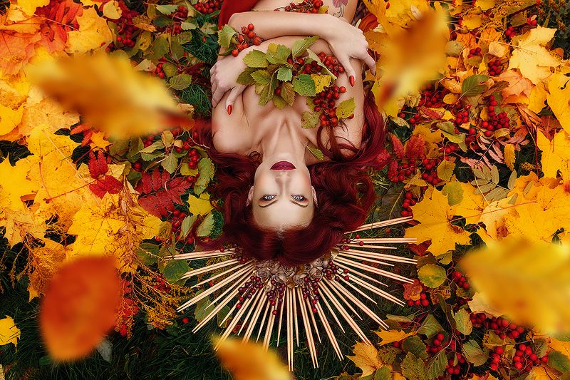 легенды осени, девушки, осень, королева, корна Легенды осениphoto preview