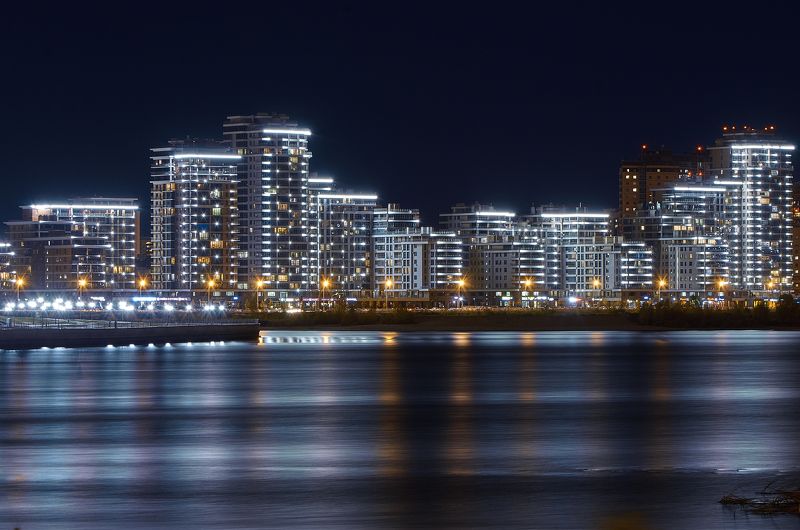 Казань, Россия, пейзаж, городской пейзаж, Данил Тетёркин, ночь Казань.photo preview