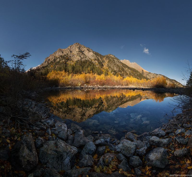 #домбай #кавказ #осень #бадукскиеозера #горы #кчр #теберда #dombay Осеннее золото Домбаяphoto preview