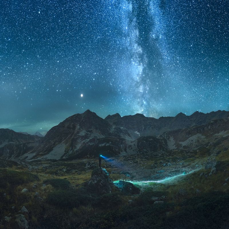 кавказ, осень, архыз, дуккинские озера, млечный путь, астрофото Дуккинские озераphoto preview