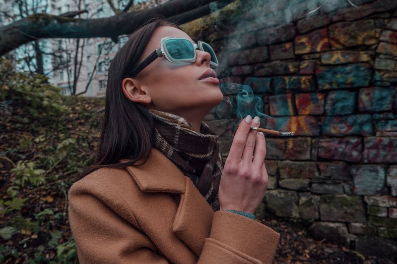 девушка, портрет, дым, стрит, граффити Татьянаphoto preview