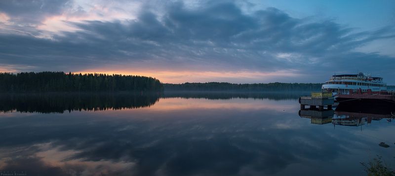 мандроги, ладога, панорама За минуту до отчаливанияphoto preview