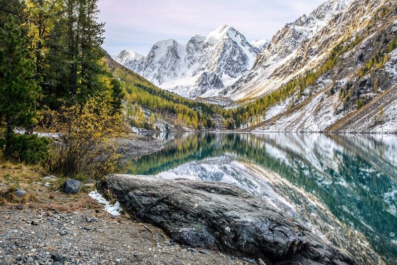 алтай,осень Застывшее спокойствие осеннего утраphoto preview