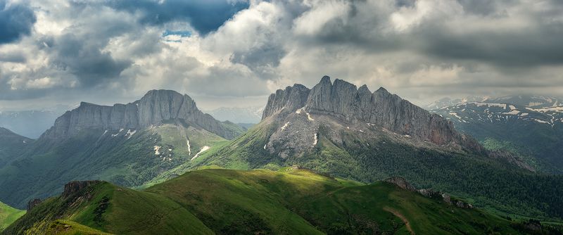 закат, большой тхач, малый тхач, асбестная, горы, пейзаж, рассвет, кавказ, адыгея, радуга, ачешбоки, облака, заповедник, Затягивает...photo preview