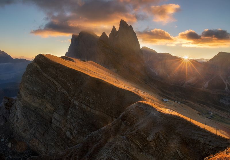 seceda, dolomites, italy Sunrise on Secedaphoto preview
