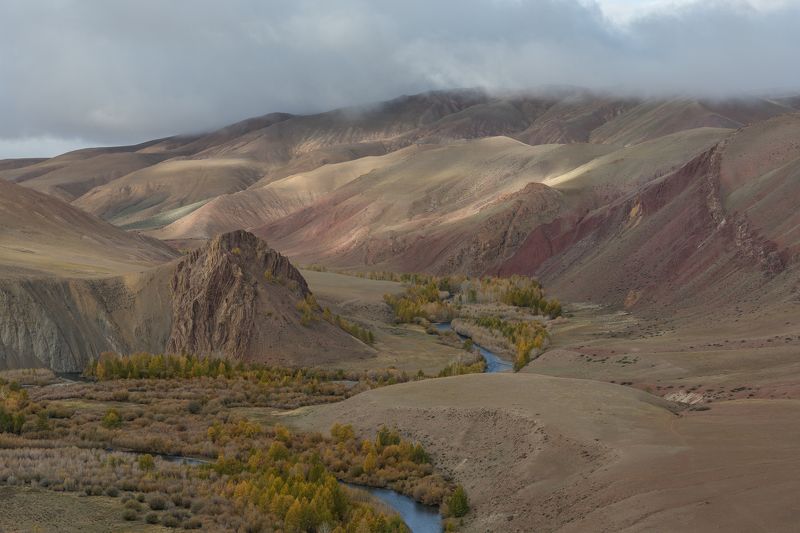 алтай, кокоря, рассвет, осень, каньон, река Марсианский рассветphoto preview