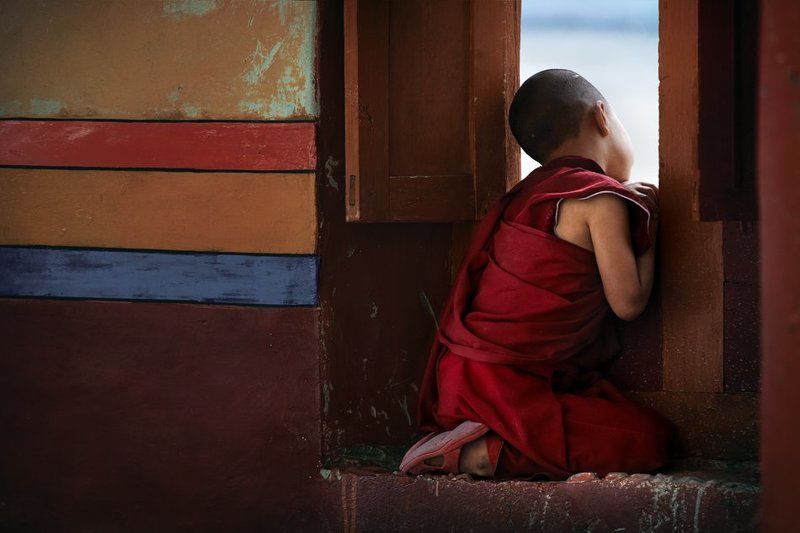 монах, спитук, ладакх, мальчик, созерцатель, розанов кира, Созерцательphoto preview