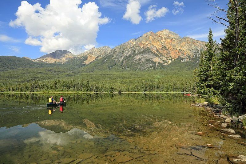 отражения, озеро, парк, , канада, джаспер, альберта Пирамидное...волшебное...photo preview