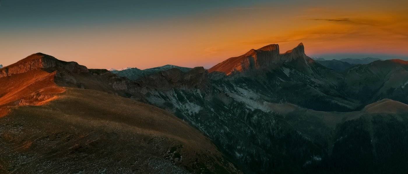 утро, скоро, осень, кавказ, хребет,  агиге, ачешбок, сундуки, ФЁДОР