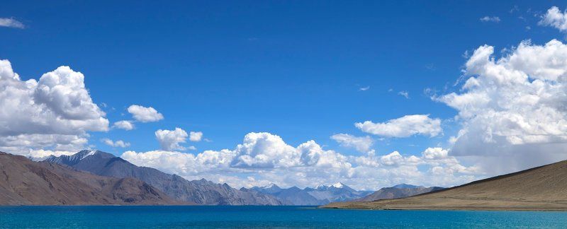 india, north india, jammu & kashmir, ladakh, pangong lake, pangong tso, panorama Pangong lake. Ladakh. Indiaphoto preview