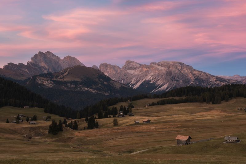 доломиты, осень, сечеда, закат, кастельротто Сечедаphoto preview