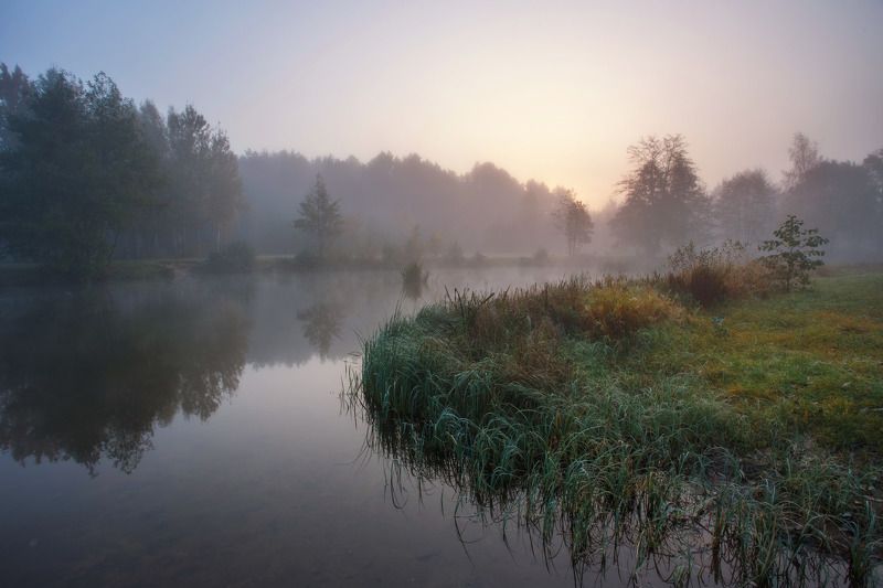 утро, осень, туман, рассвет, тишина, минск, беларусь Пробуждениеphoto preview