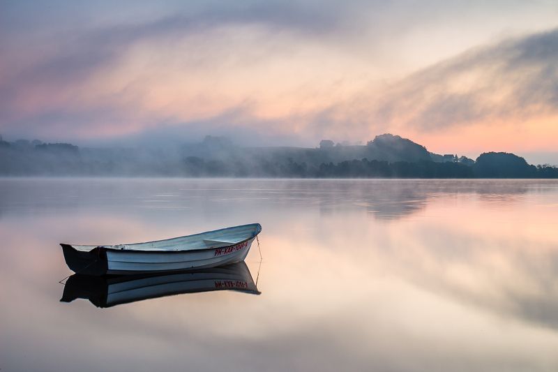 Foggy morning at the lakephoto preview