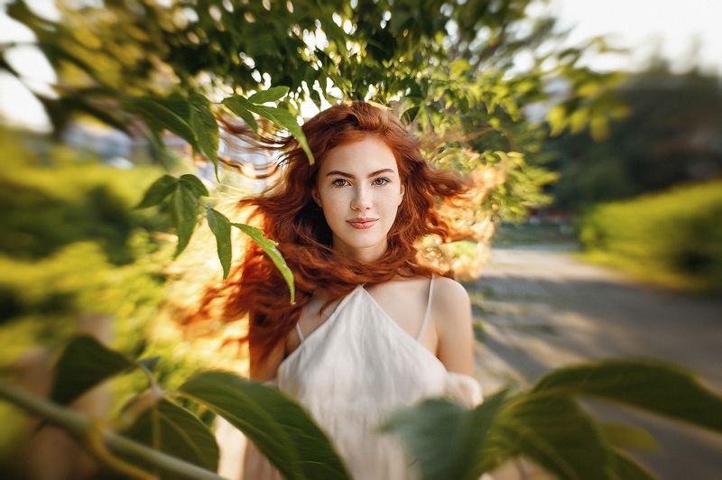 девушка, рыжая, лето Катяphoto preview