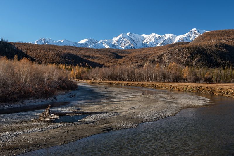 алтай, северо-чуйский, чуя, осень, горы Осеннее утро на Чуеphoto preview