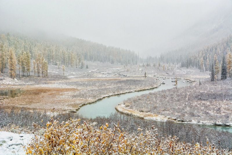 алтай,осень зима наступаетphoto preview