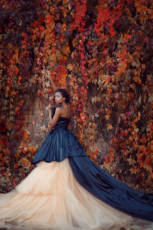 модель, темнокожая модель, осень Эмилиphoto preview