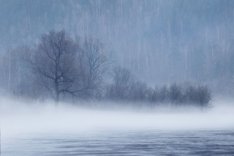 туман, река, урал, пейзаж, ай, башкирия Лунная река, туманные берегаphoto preview