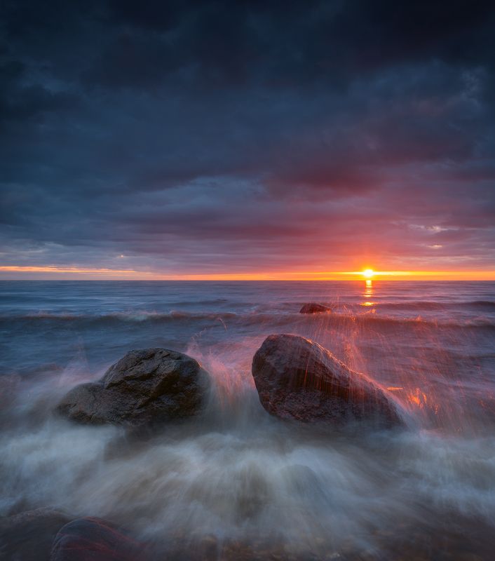 панорама пейзаж море камни закат лето Вспоминая летоphoto preview