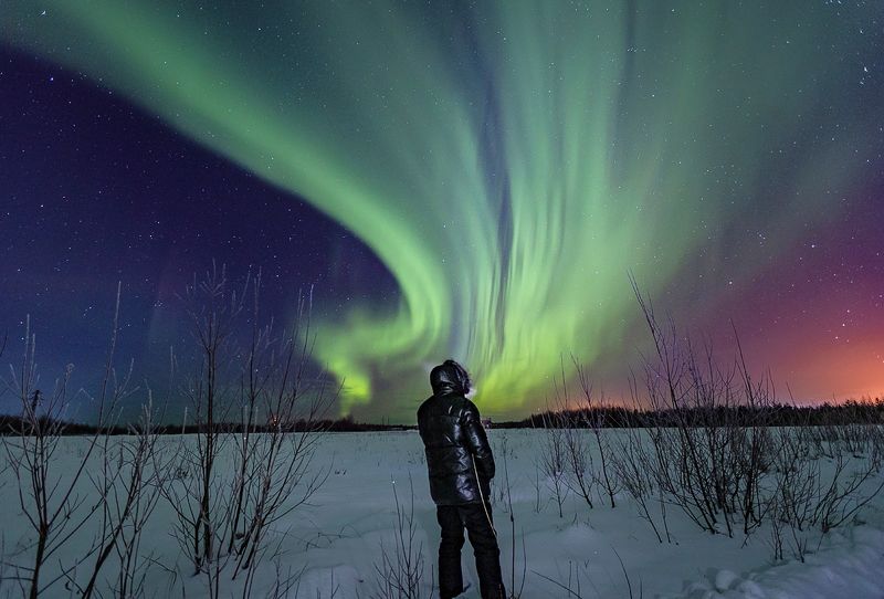 северное сияние,полярное сияние,сс,коми,природа,север,northern lights, polar lights, ss, komi, nature, north Световое шоу фото превью