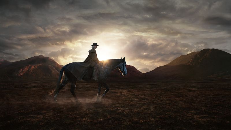 girl, sunset, mountain Bad girlphoto preview