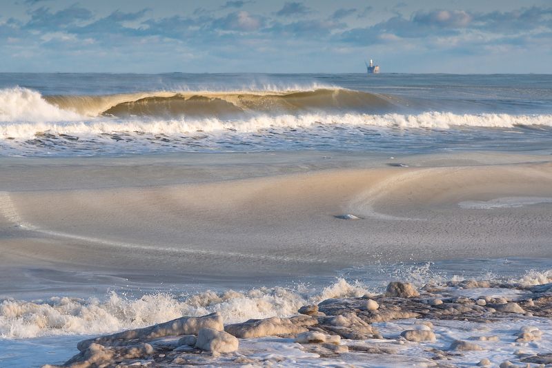 сахалин, море, зима, охотское море, россия Пластилиновое мореphoto preview