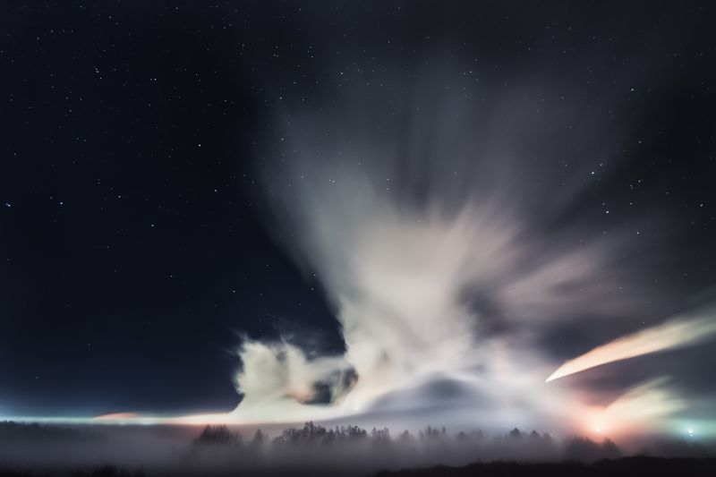 пейзаж, природа, небо, звезды, ноябрь, ночь, лес, астрофото,  landscape, nature, sky, stars, november, night, forest, astrophoto. Под куполом фото превью