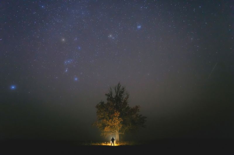 ночь,звезды,туман,орион,плеяды Туманная ночь октябряphoto preview