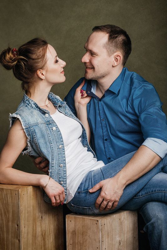 пара, студия, семья, любовь, love-story двоеphoto preview