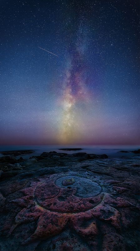 море, звезды, крым, ночь, севастополь, млечный путь \