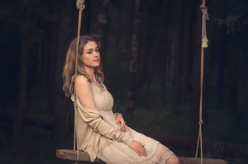 портрет, девушка В мечтахphoto preview