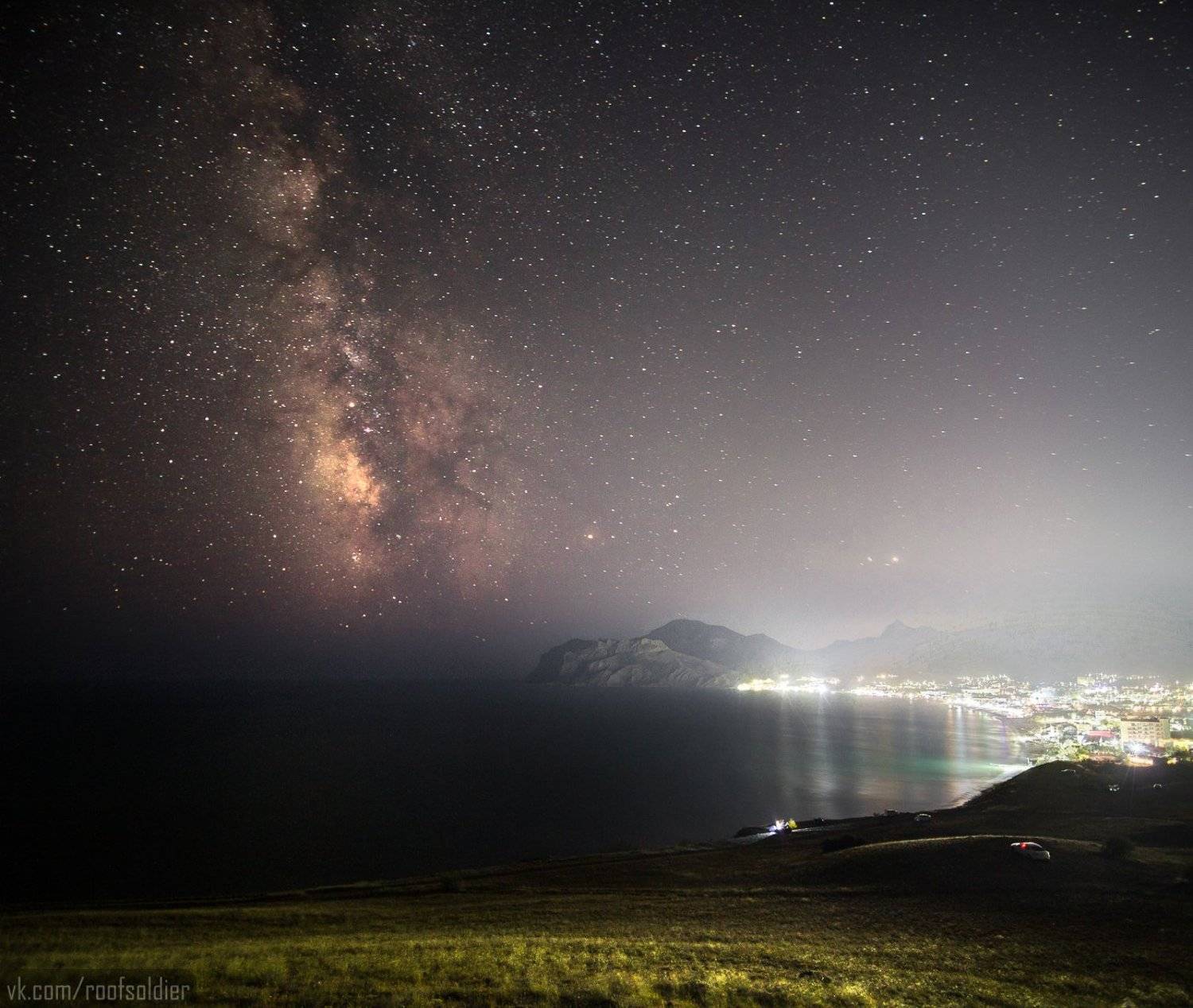 Ночь, звезды, млечный путь, небо, Крым, Коктебель, астрофото, выдержка, Голубев Алексей