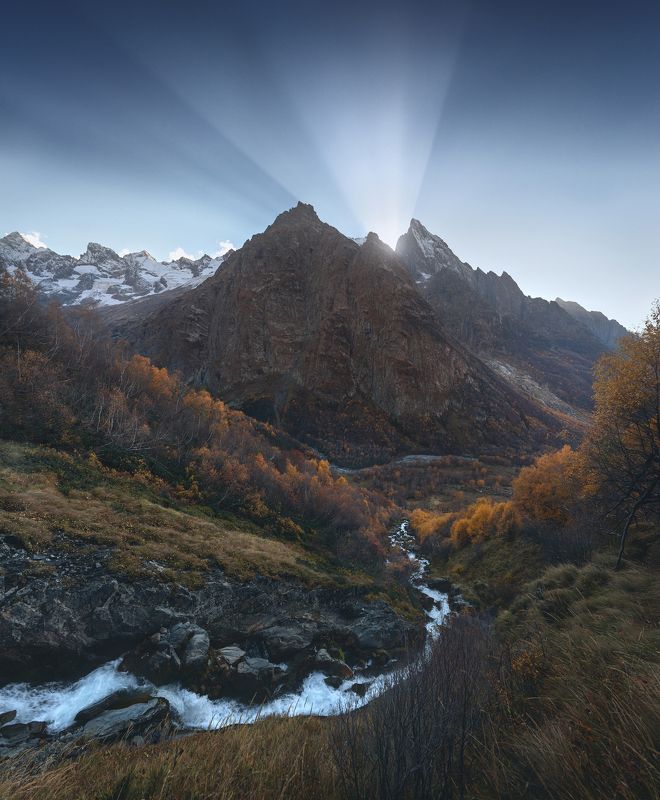 домбай, домбай-ульген, чучхурский водопад, джугутурлючат, осень ***photo preview