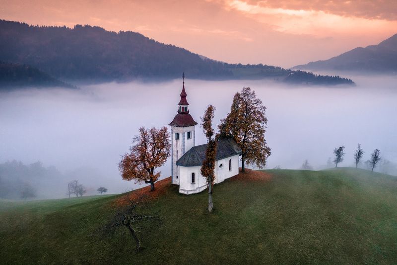 slovenia, словения, туман, утро, dji, phantom В объятиях тумана.photo preview