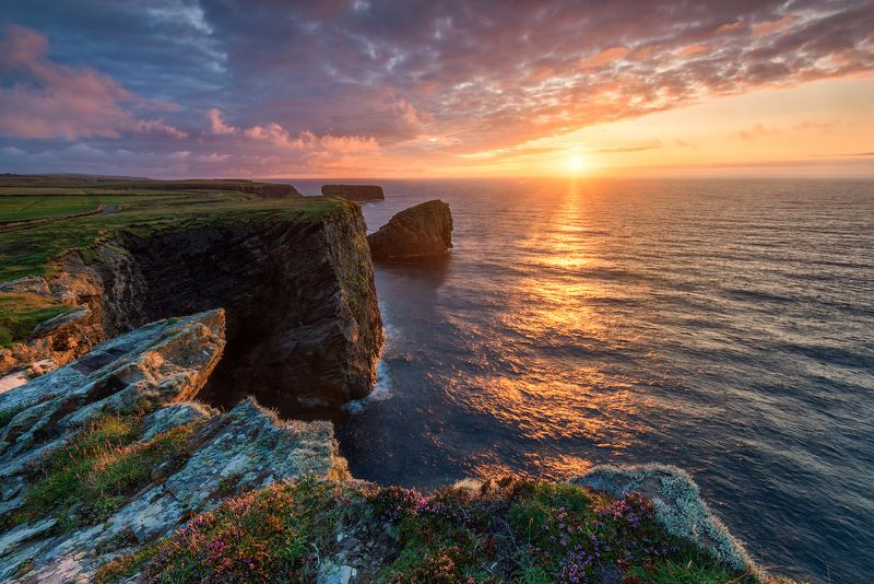 ireland, kilkee, clare, cliffs, sea, atlantic, ocean, sky, sunset Kilkee Cliffsphoto preview