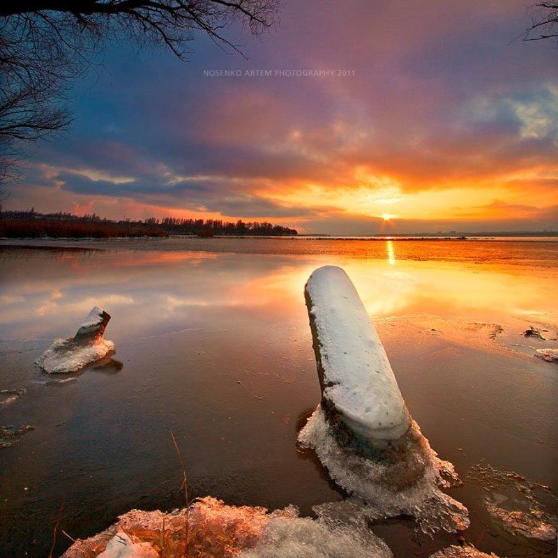 пейзаж, закат, днепр ***photo preview