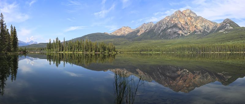 озеро, горы, отражения, лес, канада, альберта И снова отражаются в памяти моей...photo preview