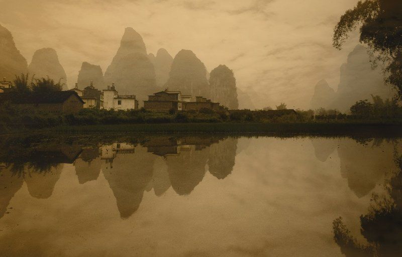 китай, поднебесная, отражение, облака жить в Поднебесной...photo preview