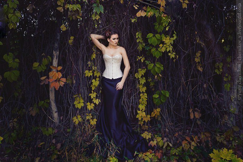 модель, осень, постановка, лес Осеньphoto preview